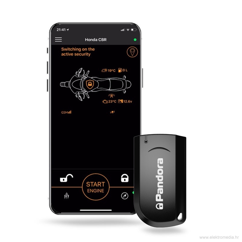 auto moto alarm pandora mini