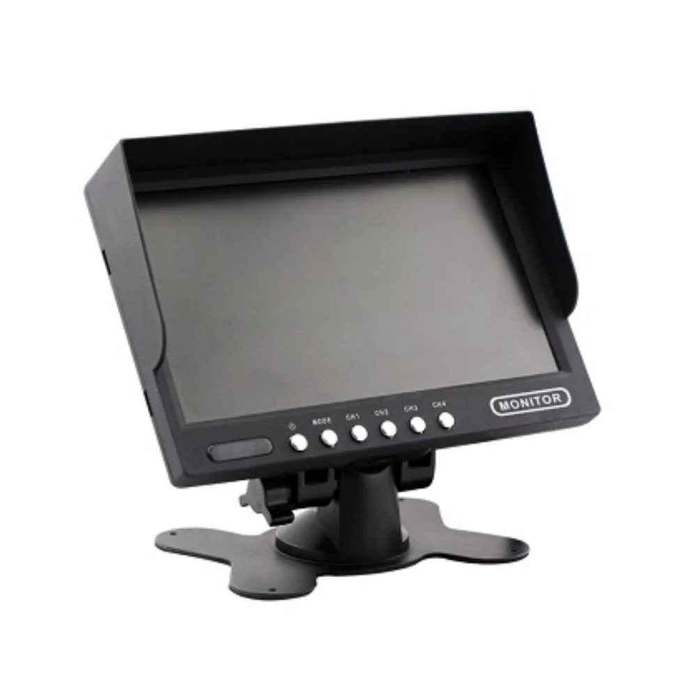 TFT7A4 7" 4CH monitor – 4‑split prikaz, 4‑pin, 12–24V za
