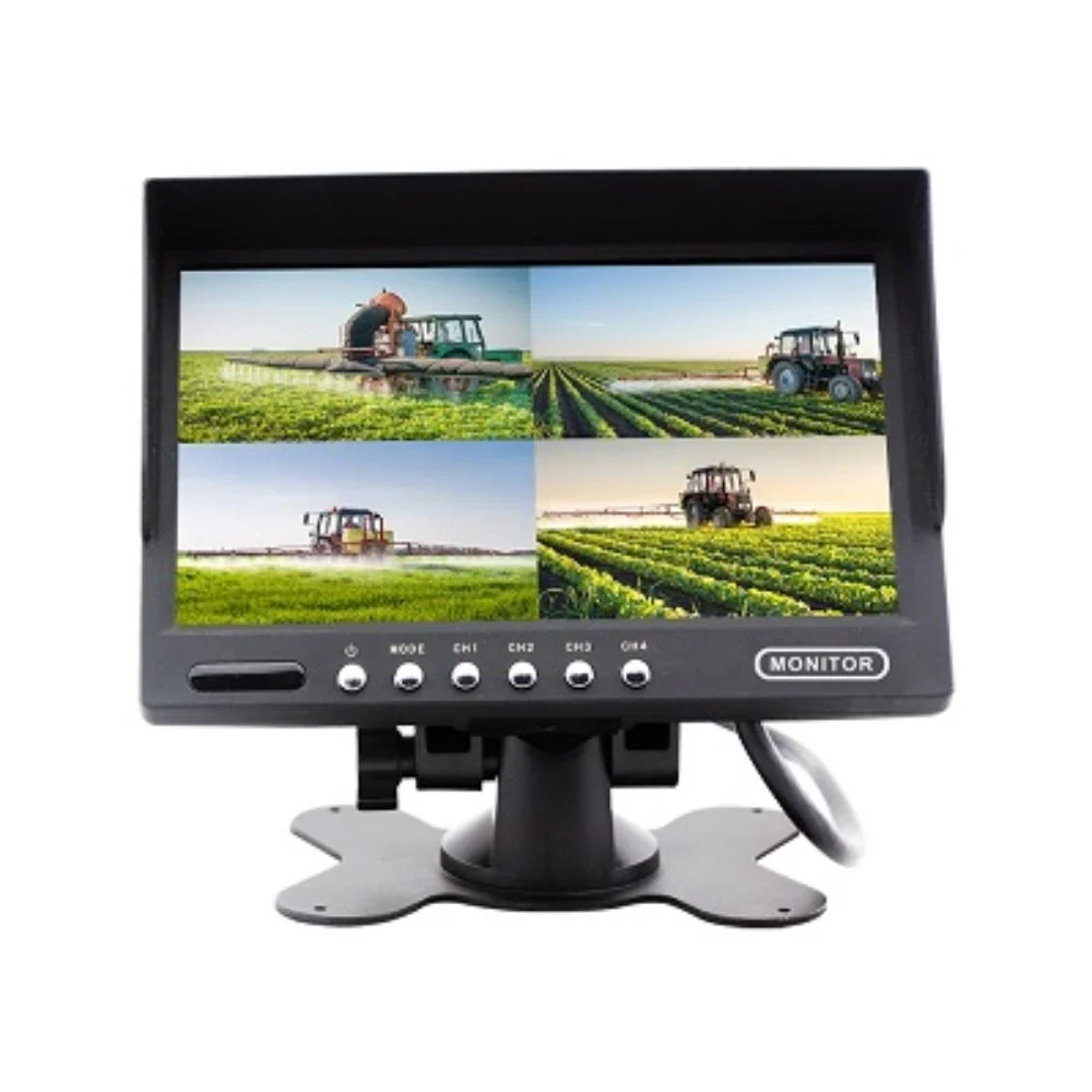 TFT7A4 7" 4CH monitor – 4‑split prikaz, 4‑pin, 12–24V za
